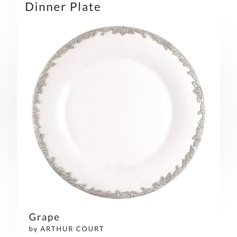 New Arthur Court Grape Rimmed Dinner Plate